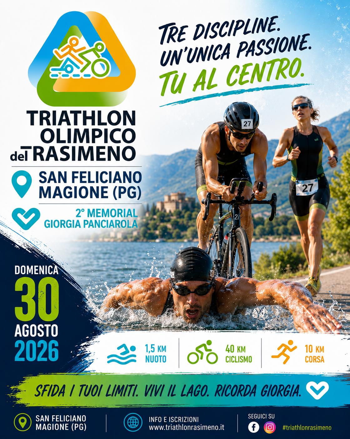 Volantino ufficiale Triathlon Olimpico del Trasimeno 2026